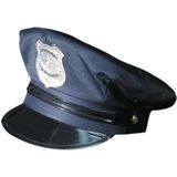 Carnaval verkleed politiepet - blauw - met pistool/badge - heren/dames - verkleedkleding accessoires