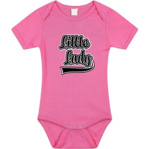 Bellatio Decorations rompertje - little lady - maat 56 t/m 92 - roze