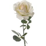 3x Creme witte rozen/roos kunstbloemen 37 cm - Kunstbloemen boeketten