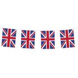 10x Union Jack vlaggenlijnen 10 meter - Engeland/Britse feestartikelen - Vlaggetjes/slingers versiering
