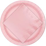 60x Licht roze kleuren thema servetten 33 x 33 cm - Licht roze papieren wegwerp tafeldecoraties