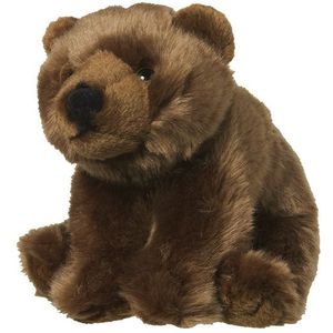 Pluche bruine beer knuffel van 18 cm - Dieren speelgoed knuffels cadeau - Beren knuffeldieren