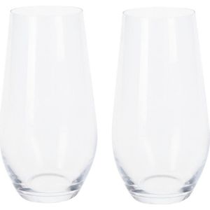 4x Tumbler grote waterglazen/drinkglazen -  580 ml - Luxe drinkglazen - Kristal glas - Glazen voor frisdrank/water
