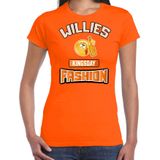Bellatio Decorations oranje Koningsdag t-shirt - Willies Kingsday dronken - dames