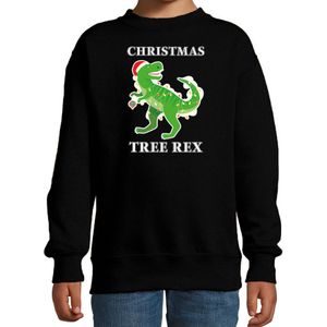 Christmas tree rex Kerstsweater / Kerst trui zwart voor kinderen - Kerstkleding / Christmas outfit