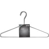 Set van 10x stuks metalen kledinghangers chroom 40 x 21 cm - Kledingkast hangers/kleerhangers