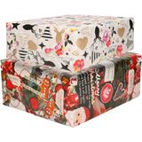 Bellatio Decorations Kerst cadeaupapier mixprint 250x70cm - 6x rollen