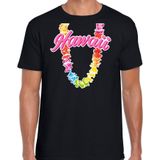 Hawaii slinger t-shirt zwart voor heren - Zomer kleding