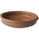 Set van 6x Tapas schaaltjes terracotta 14 x 2,5 cm ovenbestendig - Ovenschaaltjes - Creme brulee schaaltjes