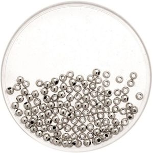 90x stuks metallic sieraden maken kralen in het zilver van 8 mm - Kunststof waskralen voor armbandje/kettingen