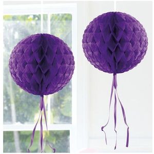 Decoratie bol paars 30 cm