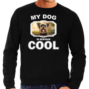 Yorkshire terrier honden trui / sweater my dog is serious cool zwart - heren - Yorkshire terriers liefhebber cadeau sweaters