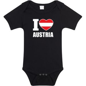 I love Austria baby rompertje zwart jongens en meisjes - Kraamcadeau - Babykleding - Oostenrijk landen romper