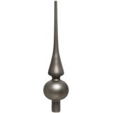 Kerstpiek/kerstboom piek antraciet (warm grey) - Kerstversiering kerstboom toppers