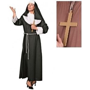 Compleet nonnen kostuum maat 42 voor dames