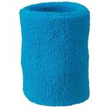 5x Turquoise blauw zweetbandje voor pols - zweetbandjes