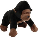 Pluche Knuffel Dieren Gorilla Aap van 16 cm - Speelgoed Apen Knuffels - Cadeau Voor Jongens/Meisjes