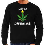 Bellatio Decorations Foute humor Kersttrui wiet Kerst - sweater zwart - heren