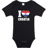 I love Croatia baby rompertje zwart jongens en meisjes - Kraamcadeau - Babykleding - Kroatie landen romper