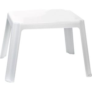 Kunststof kindertafel wit 55 x 66 x 43 cm - Kindertafel buiten - Bijzettafel