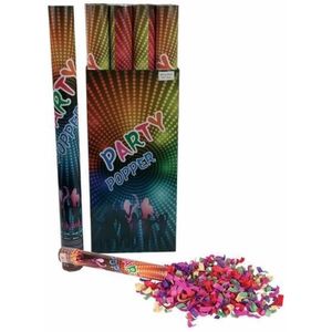 Confetti kanon kleurenmix - papieren confetti shooter - 80 cm