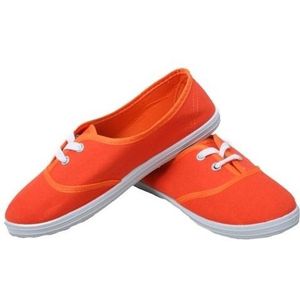 Feest oranje sneakers/schoenen voor dames accessoires