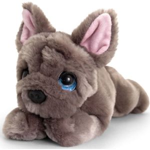 Keel Toys pluche Franse bulldog grijs honden knuffel 25 cm - Honden knuffeldieren - Speelgoed voor kind