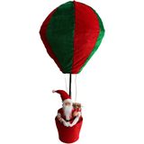 Christmas Decoration Luchtballon met kerstman decoratie figuur - 97 cm - rood/groen