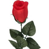 3x Rode Rosa/roos kunstbloem 60 cm - Kunstrozen - Kunstbloemen boeketten rozen rood