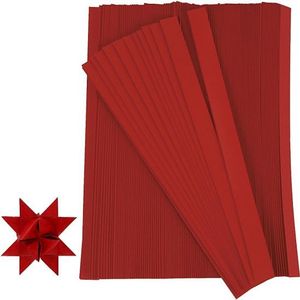 Papieren vlechtstroken rood 500 stuks - Hobby en knutsel materialen