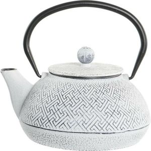 Items Kitchen Theepot Asian - gietijzer - 1300 ml - antiek wit