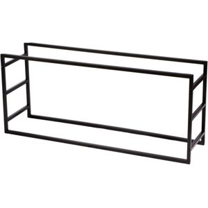 Urban Living Haardhout/houtblokken opslag rek - metaal - 100 x 25 x 40 cm - Openhaard accessoires