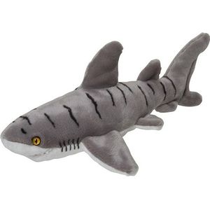 Pluche grijze tijgerhaai knuffel 40 cm - Tijgerhaaien zeedieren knuffels - Speelgoed voor kinderen