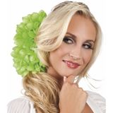 Haarbloem lime Dahlia met clip