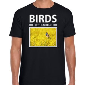 Dieren foto t-shirt Blauwborst vogel - zwart - heren - birds of the world - cadeau shirt Blauwborst vogels liefhebber