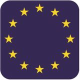 45x Bierviltjes Europese vlag vierkant - Europa feestartikelen - Landen decoratie
