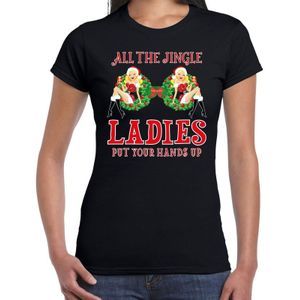 Fout Kerst shirt / t-shirt zwart - single / jingle ladies / borsten voor dames - kerstkleding / kerst outfit