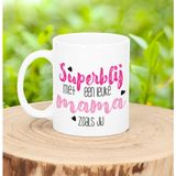 Bellatio Decorations Cadeau koffie/thee mok voor mama - roze - super blij - keramiek - Moederdag