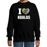 I love koalas sweater met dieren foto van een koala zwart voor kinderen - cadeau trui koalas liefhebber - kinderkleding / kleding