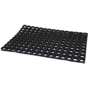 Deurmat rubber zwart 60 x 40 x 2.3 cm - buitenmatten