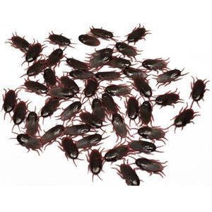 5x Nep ongedierte kakkerlakken - Fun/fop artikelen - Nep ongedierte - Halloween decoratie/versiering kakkerlakken van 6 cm
