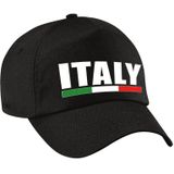 Italie supporter set - 1x baseballcap en 1x vlag vlinderstrikje