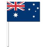 Pakket van 30x stuks bellatio Decorations zwaaivlaggetjes/handvlaggetjes papier Australie 24 cm