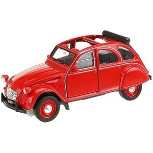 Modelauto Citroen 2CV rood - schaal 1:36 - speelgoed auto schaalmodel