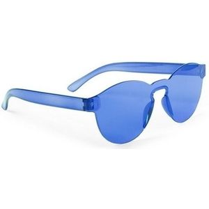 Blauwe verkleed zonnebril voor volwassenen - Feest/party bril blauw