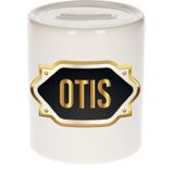 Otis naam cadeau spaarpot met gouden embleem - kado verjaardag/ vaderdag/ pensioen/ geslaagd/ bedankt