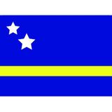 20x Binnen en buiten stickers Curacao 10 cm - Curacao vlag stickers - Supporter feestartikelen - Landen decoratie en versieringen