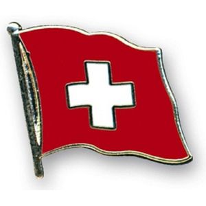 Pin speldje-broche Vlag Zwitserland 20 mm / Feestartikelen voor supporters