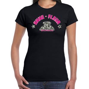 Bellatio Decorations Verkleed t-shirt voor dames - kakker - Anne Fleur - zwart - haarklem - vakantie