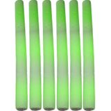 6x Partystaaf met groen LED licht 48 cm - Festival St. Patricksday musthaves lichtstaven/partystaven groen